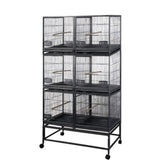 LOR4020-3 Black 6-Unit Breeder Cage